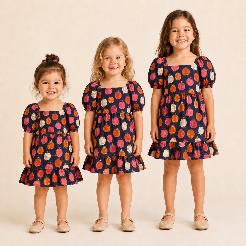 NWT Gymboree Pumpkin Smocked Dresses 2T 4T 5T Lot of 3 Matching Siblings Fall